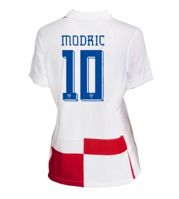 Kroatien Luka Modric #10 Hemmatröja Kvinnor EM 2024 Kortärmad